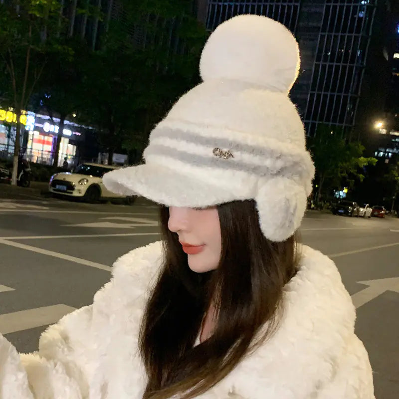 Thickened Knitting Cap for Ladies