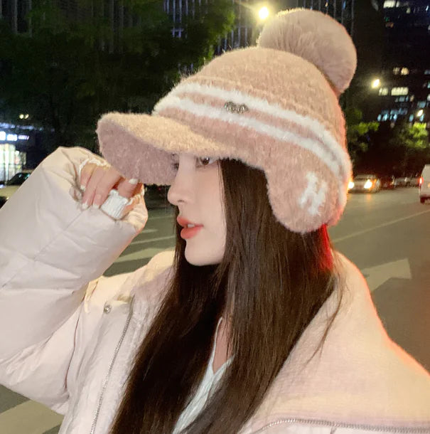 Thickened Knitting Cap for Ladies