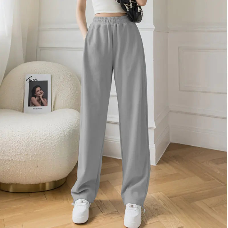 High Waist Wide Leg Drape Trousers for Women