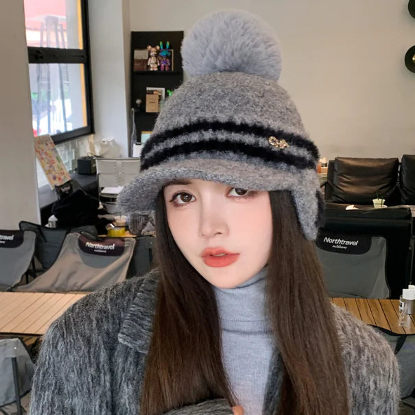 Thickened Knitting Cap for Ladies