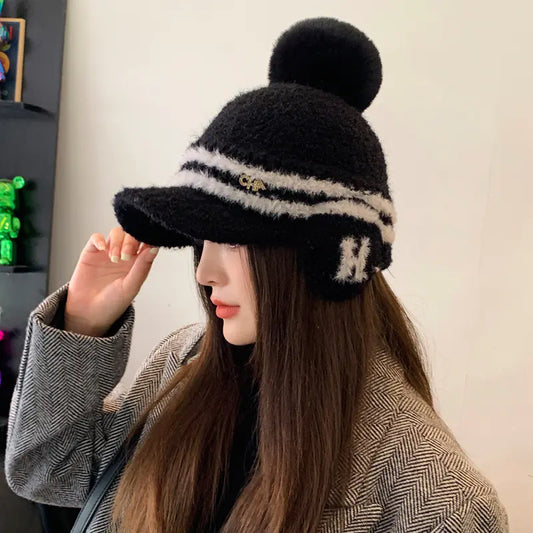 Thickened Knitting Cap for Ladies